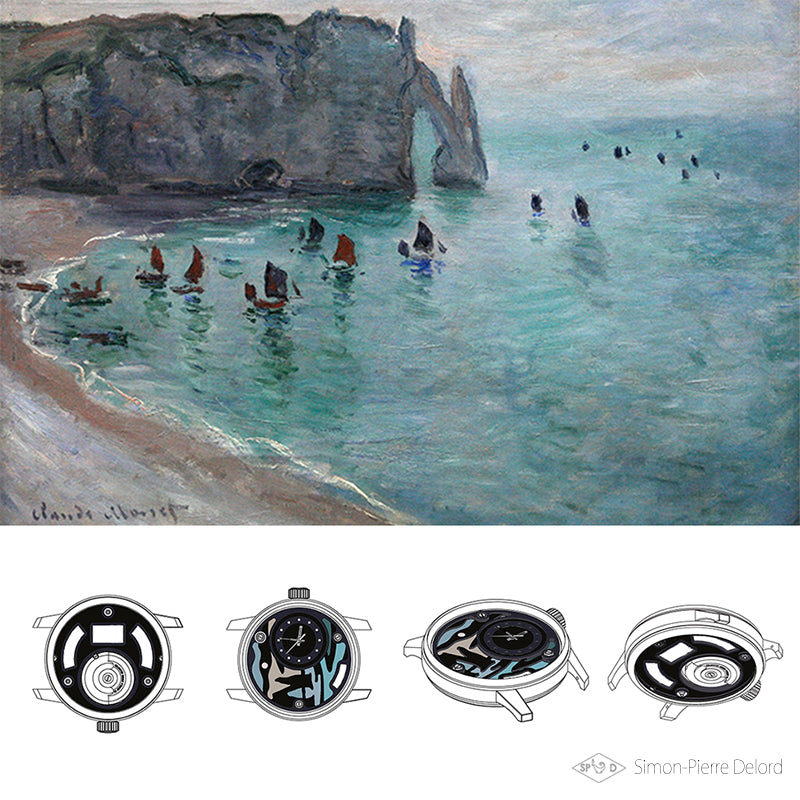 Jeweler's Watch: "Walk in Étretat" / Custom-made Level II