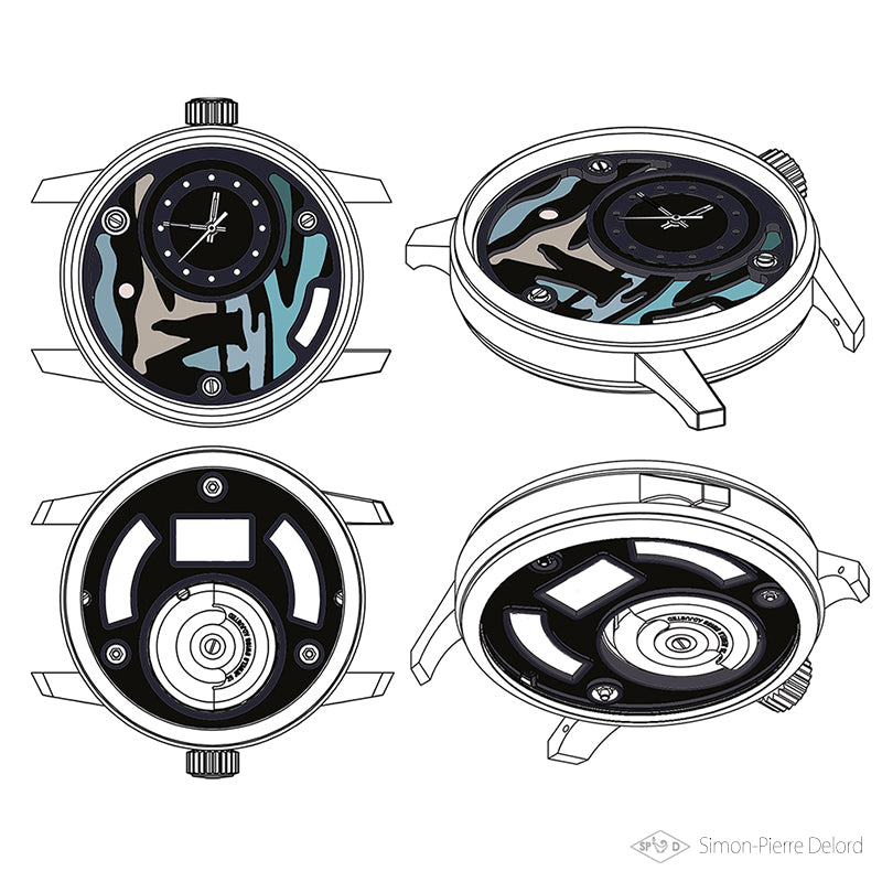 Jeweler's Watch: "Walk in Étretat" / Custom-made Level II